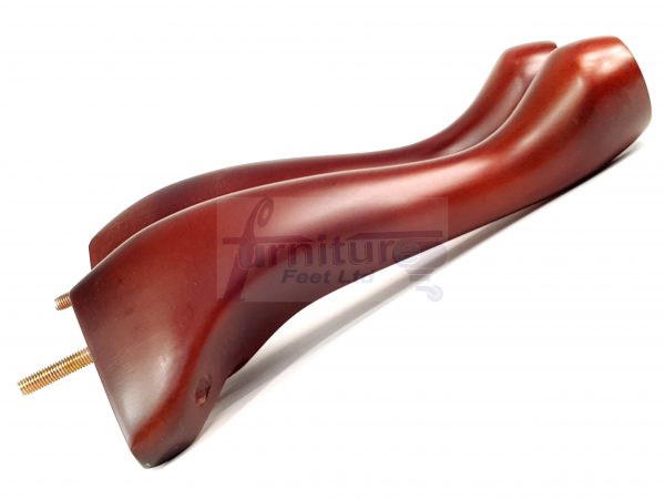 4 Queen Anne Legs Wooden Furniture Feet 25cm High 10 Inches Mahogany M10 - Image 2