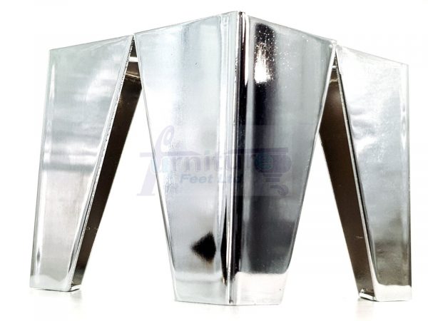 4 Silver Chrome Metal Legs 125mm High Replacement Feet Cabinet Sofa Chair Stool - Image 4