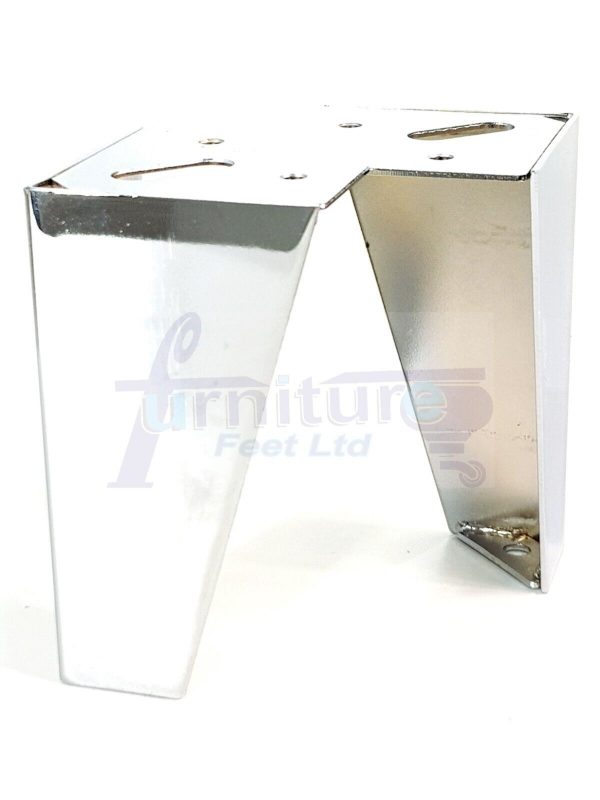 4 Silver Chrome Metal Legs 125mm High Replacement Feet Cabinet Sofa Chair Stool - Image 8