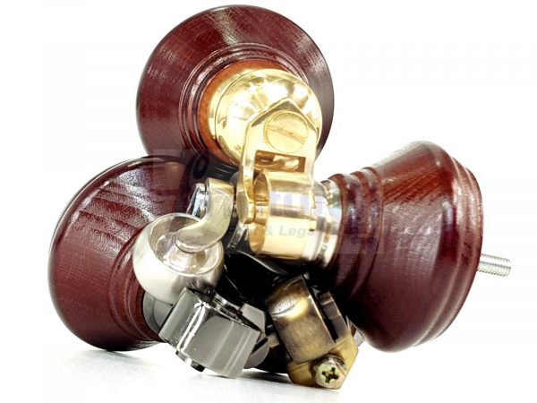 4 Wooden Furniture Sofa Legs & Castors M8(8mm) Replacment Chair Feet 120mm High - Image 5