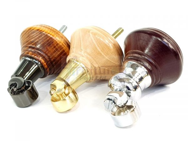 4 Wooden Furniture Sofa Legs M8(8mm) Replacment Chair Feet & Castors 120mm HIGH - Image 11