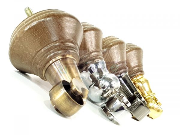 4 Wooden Furniture Sofa Legs M8(8mm) Replacment Chair Feet & Castors 120mm HIGH - Image 8
