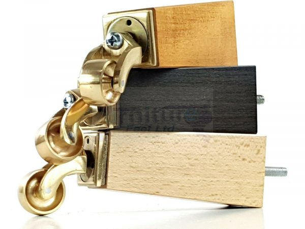 4x BRASS CASTOR LEGS 175mm High CHAIR REPLACEMENT SETTEE FURNITURE FEET M8(8mm) - Image 10
