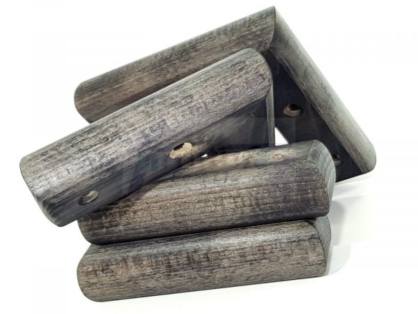 4x Black Solid Wood Furniture Sofa Chair Settee Legs Replacement Feet 40mm High - Image 8