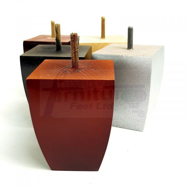 4x CHAIR REPLACEMENT BLOCK WOODEN SETTEE LEGS 100mm High FURNITURE FEET M8(8mm) - Image 4