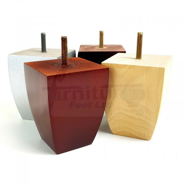 4x CHAIR REPLACEMENT BLOCK WOODEN SETTEE LEGS 100mm High FURNITURE FEET M8(8mm) - Image 6
