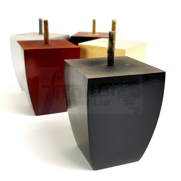 4x CHAIR REPLACEMENT BLOCK WOODEN SETTEE LEGS 100mm High FURNITURE FEET M8(8mm) - Image 7