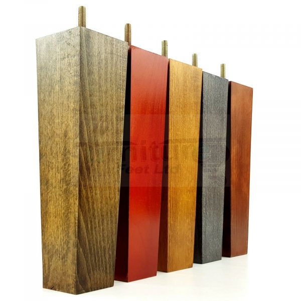 4x REPLACEMENT WOOD FURNITURE SOFA LEGS M8(8mm) CHAIR - SETTEE FEET 220mm HIGH - Image 11