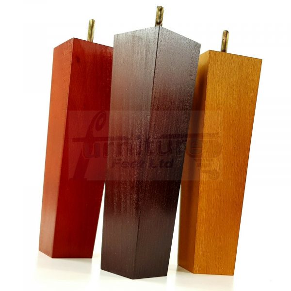 4x REPLACEMENT WOOD FURNITURE SOFA LEGS M8(8mm) CHAIR - SETTEE FEET 220mm HIGH - Image 4