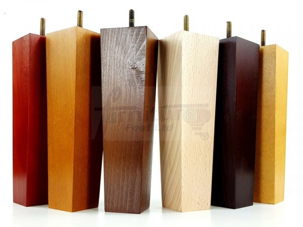4x REPLACEMENT WOOD FURNITURE SOFA LEGS M8(8mm) CHAIR - SETTEE FEET 220mm HIGH - Image 8