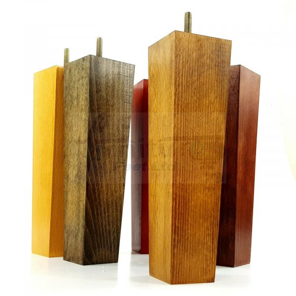 4x REPLACEMENT WOOD FURNITURE SOFA LEGS M8(8mm) CHAIR - SETTEE FEET 220mm HIGH - Image 10