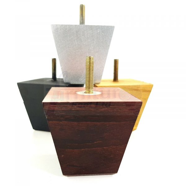 4x SOLID BLOCK WOODEN LEGS 65mm High CHAIR REPLACEMENT FURNITURE FEET M8(8mm) - Image 5