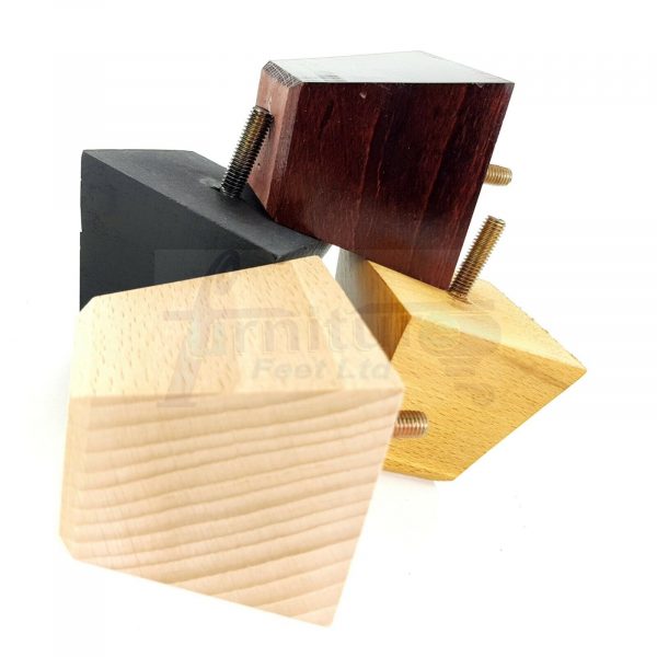 4x SOLID BLOCK WOODEN LEGS 65mm High CHAIR REPLACEMENT FURNITURE FEET M8(8mm) - Image 6