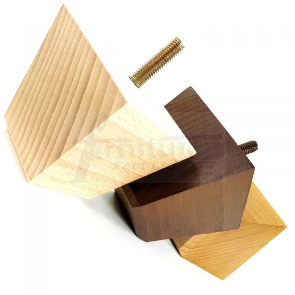 4x SOLID BLOCK WOODEN LEGS 65mm High CHAIR REPLACEMENT FURNITURE FEET M8(8mm) - Image 9