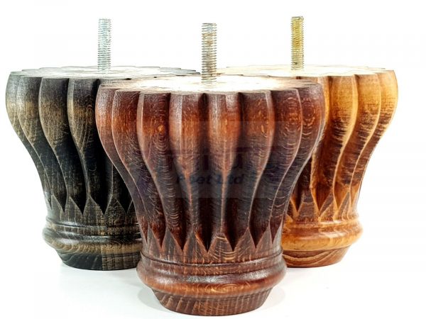 4x SOLID WOODEN FURNITURE LEGS M8(8mm) CHAIR REPLACEMENT BUN FEET 110mm HIGH - Image 11