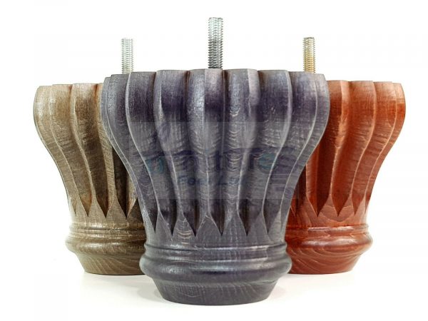 4x SOLID WOODEN FURNITURE LEGS M8(8mm) CHAIR REPLACEMENT BUN FEET 110mm HIGH - Image 4