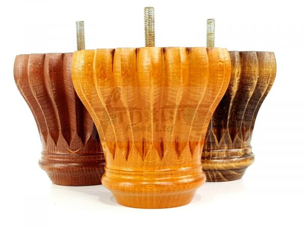 4x SOLID WOODEN FURNITURE LEGS M8(8mm) CHAIR REPLACEMENT BUN FEET 110mm HIGH - Image 8