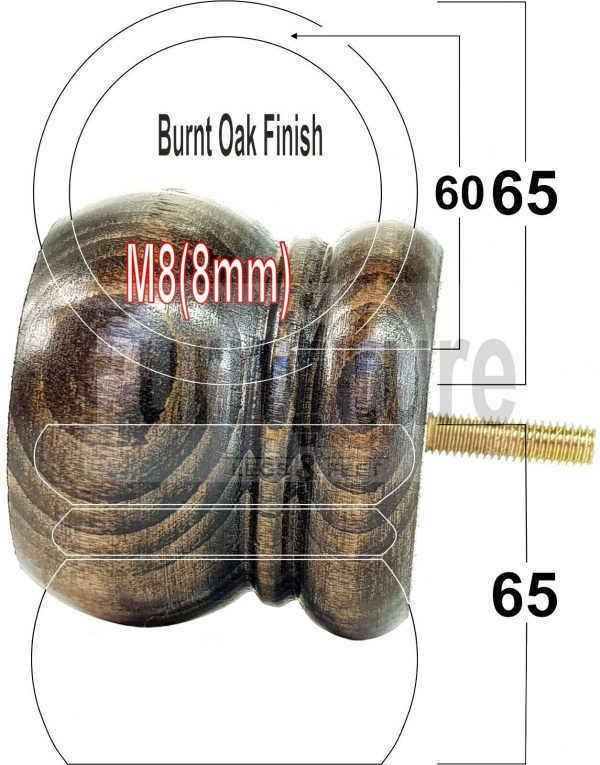 4x Solid Wood Brown Furniture Sofa Legs Settee Couch Chair Feet 60mm High M8