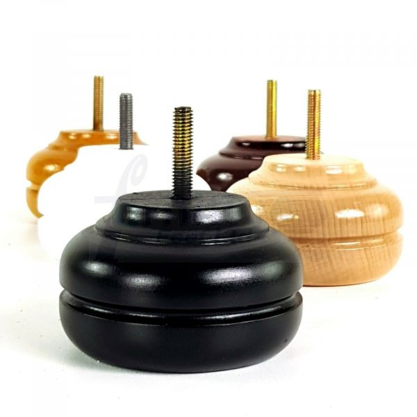 4x TURNED BUN SOFA LEG 55mm High CHAIR REPLACEMENT SETTEE FURNITURE FEET M8(8mm) - Image 8