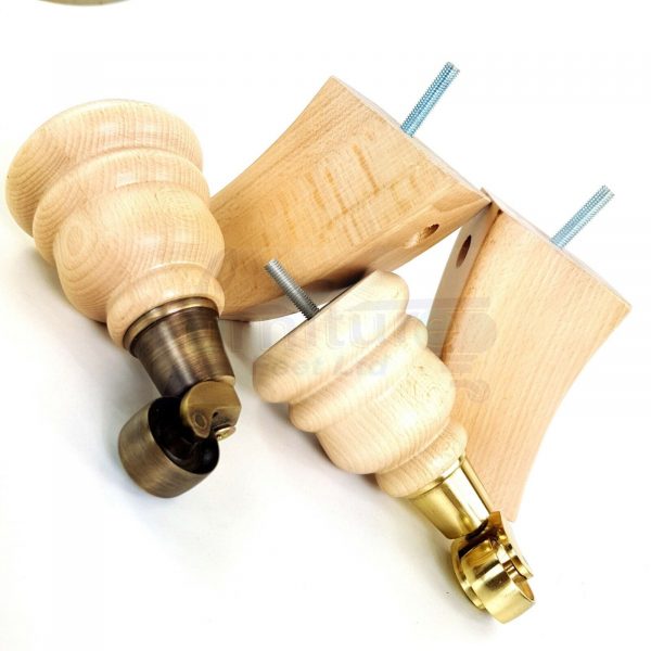 4x TURNED WOODEN CASTOR LEGS 165mm High CHAIR REPLACEMENT FURNITURE FEET M8(8mm) - Image 12