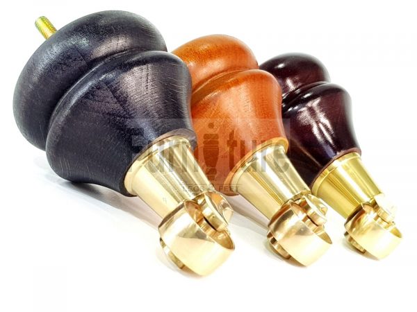 4x Turned Wood Furniture Castor Leg M8 Replacement Feet Chairs Settee Sofa 140mm - Image 6