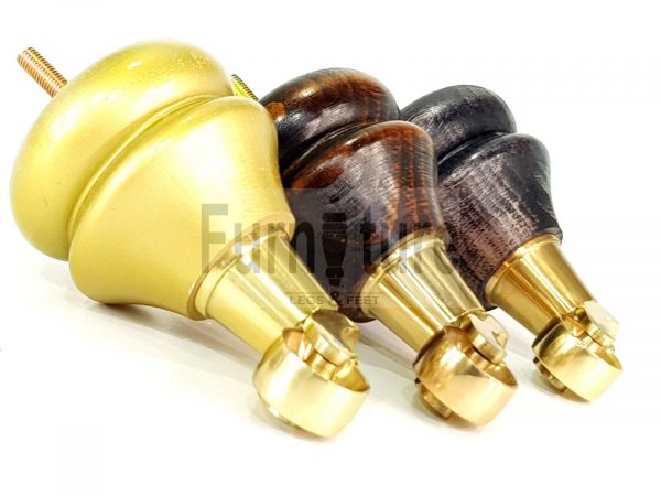 4x Turned Wood Furniture Castor Leg M8 Replacement Feet Chairs Settee Sofa 140mm - Image 9