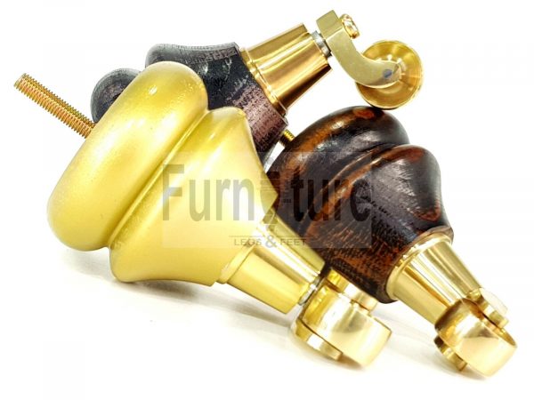 4x Turned Wood Furniture Castor Leg M8 Replacement Feet Chairs Settee Sofa 140mm - Image 10