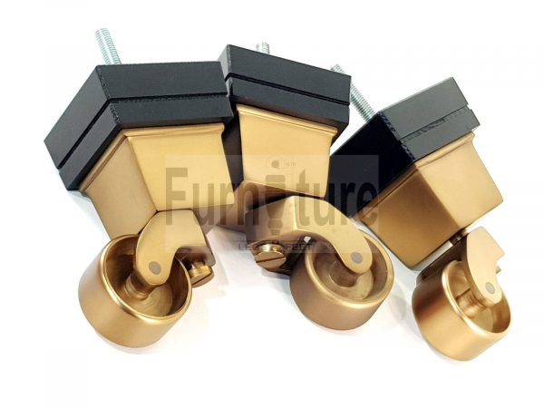 4x Wood Furniture Sofa Legs M8 Replacement Chair, Settee Feet & Castors 117mm - Image 5