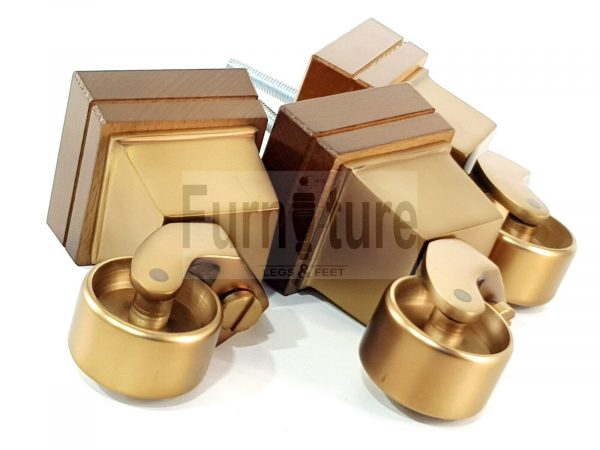 4x Wood Furniture Sofa Legs M8 Replacement Chair, Settee Feet & Castors 117mm - Image 11