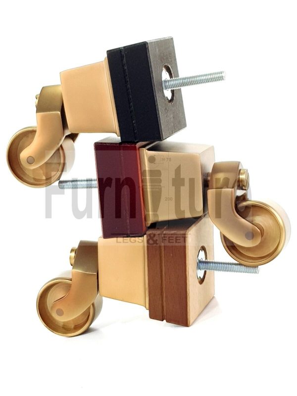 4x Wood Furniture Sofa Legs M8 Replacement Chair, Settee Feet & Castors 117mm - Image 15