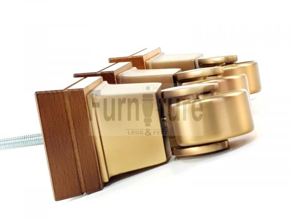 4x Wood Furniture Sofa Legs M8 Replacement Chair, Settee Feet & Castors 117mm - Image 8