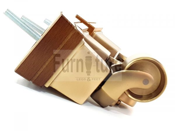 4x Wood Furniture Sofa Legs M8 Replacement Chair, Settee Feet & Castors 117mm - Image 9
