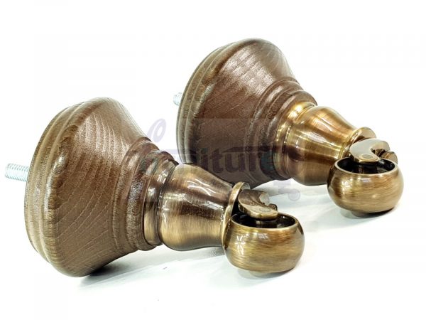 4 Wooden Furniture Sofa Legs M8(8mm) Replacment Chair Feet & Castors 120mm HIGH - Image 20