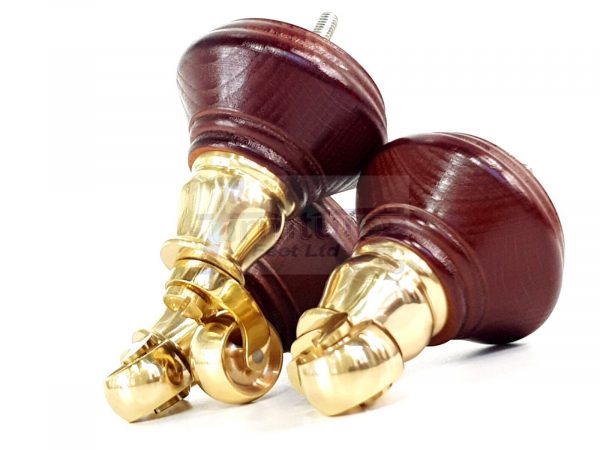 4 Wooden Furniture Sofa Legs & Castors M8(8mm) Replacment Chair Feet 120mm High - Image 22