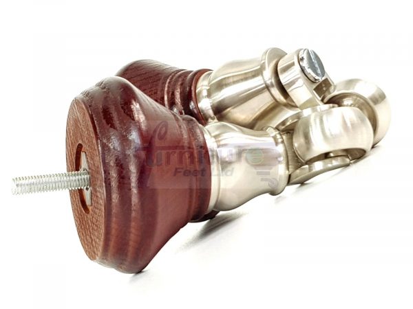 4 Wooden Furniture Sofa Legs & Castors M8(8mm) Replacment Chair Feet 120mm High - Image 24