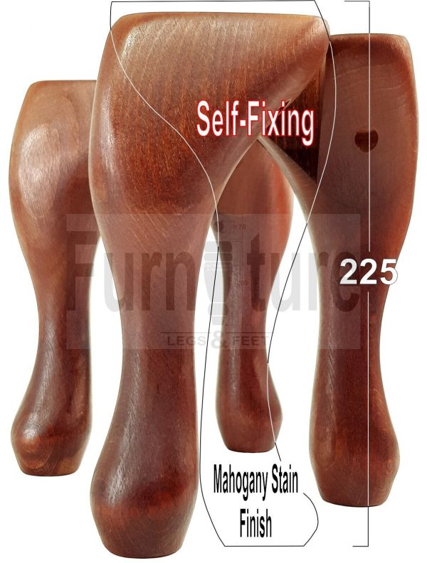 4 Wooden Traditional Queen Anne Furniture Legs 225mm Sofa Chair Beds (Self-Fix) - Image 35