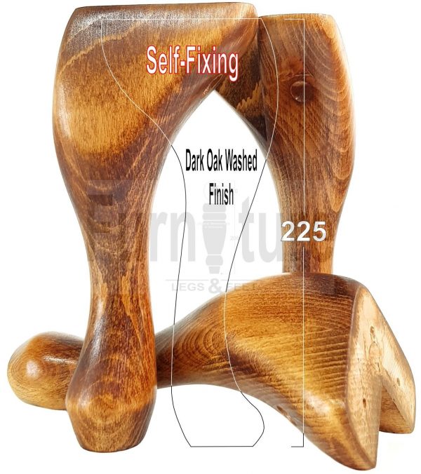 4 Wooden Traditional Queen Anne Furniture Legs 225mm Sofa Chair Beds (Self-Fix) - Image 19