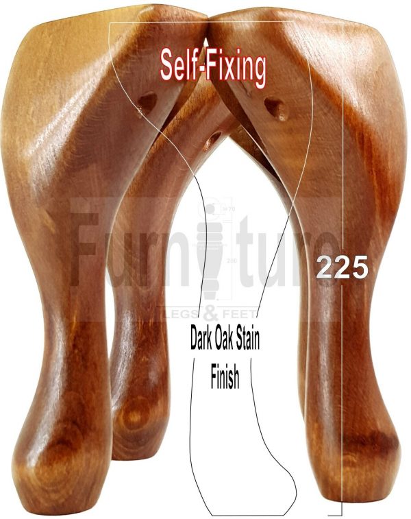 4 Wooden Traditional Queen Anne Furniture Legs 225mm Sofa Chair Beds (Self-Fix) - Image 27