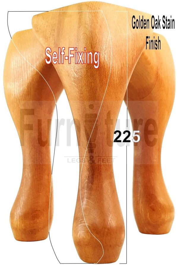 4 Wooden Traditional Queen Anne Furniture Legs 225mm Sofa Chair Beds (Self-Fix) - Image 34