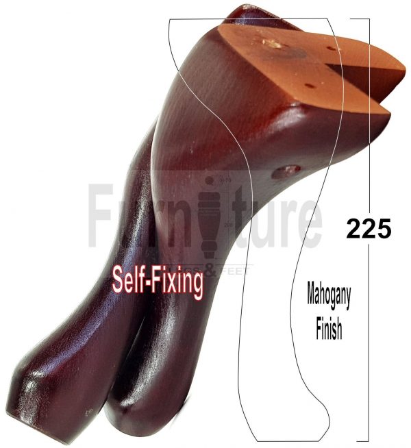 4 Wooden Traditional Queen Anne Furniture Legs 225mm Sofa Chair Beds (Self-Fix) - Image 22