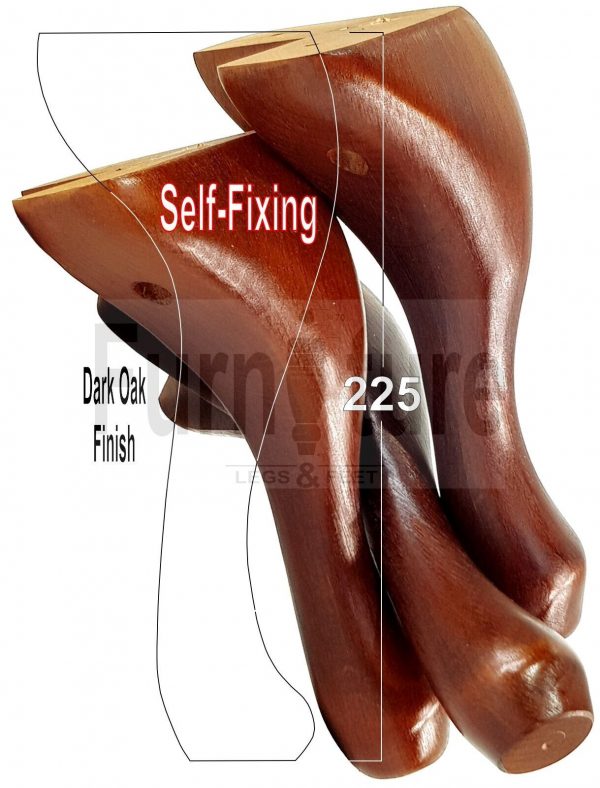4 Wooden Traditional Queen Anne Furniture Legs 225mm Sofa Chair Beds (Self-Fix) - Image 18