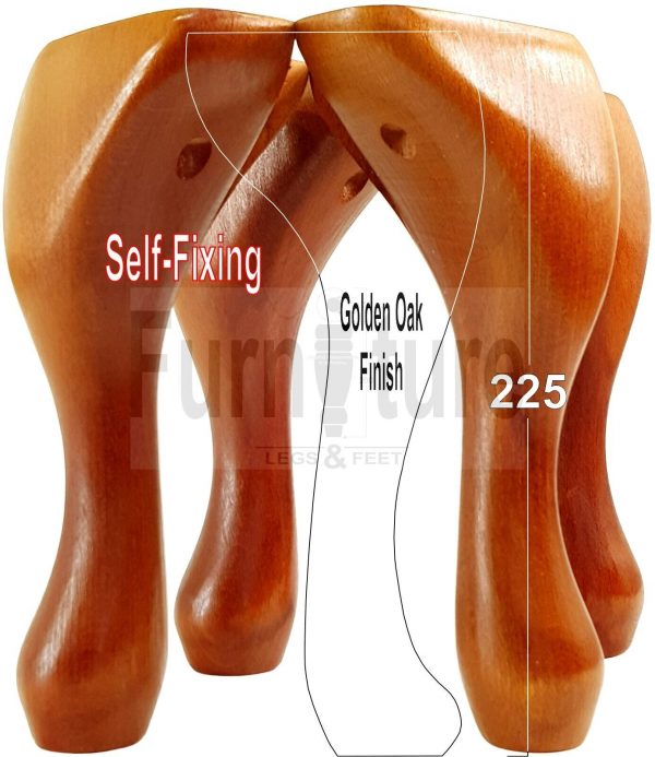 4 Wooden Traditional Queen Anne Furniture Legs 225mm Sofa Chair Beds (Self-Fix) - Image 21