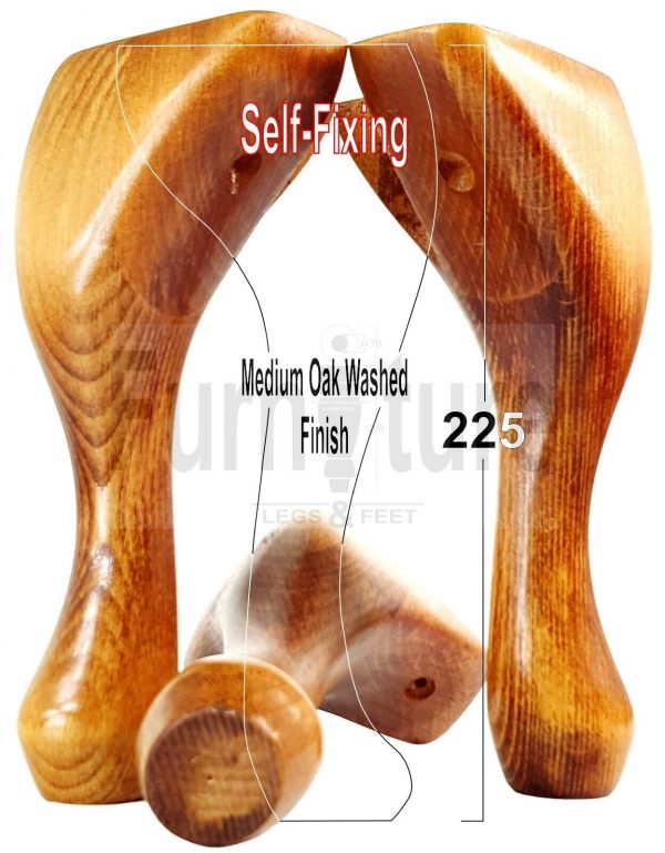 4 Wooden Traditional Queen Anne Furniture Legs 225mm Sofa Chair Beds (Self-Fix) - Image 23