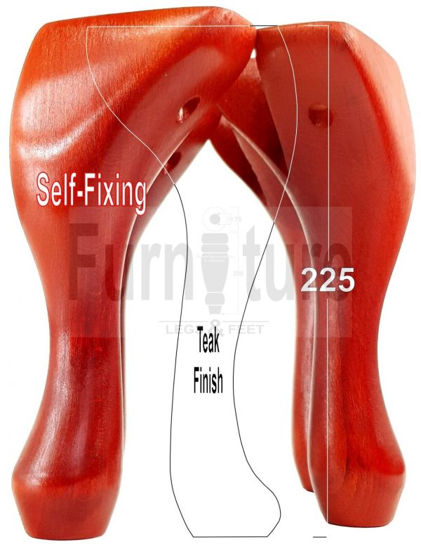 4 Wooden Traditional Queen Anne Furniture Legs 225mm Sofa Chair Beds (Self-Fix) - Image 30