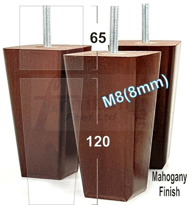 4x BLOCK WOODEN SOFA LEGS 120mm High CHAIR REPLACEMENT FURNITURE FEET M8(8mm) - Image 13