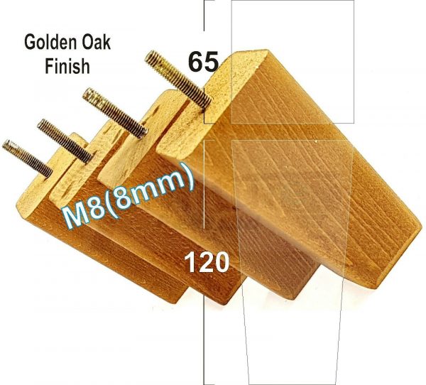 4x BLOCK WOODEN SOFA LEGS 120mm High CHAIR REPLACEMENT FURNITURE FEET M8(8mm) - Image 10