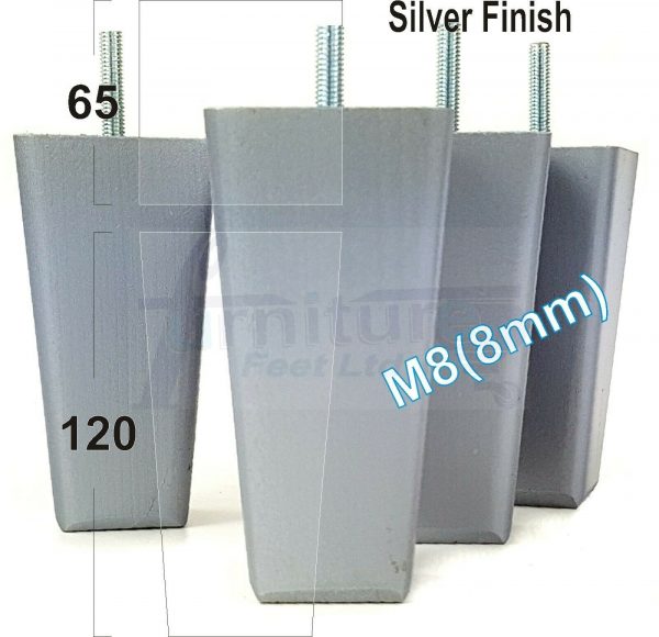 4x BLOCK WOODEN SOFA LEGS 120mm High CHAIR REPLACEMENT FURNITURE FEET M8(8mm) - Image 20