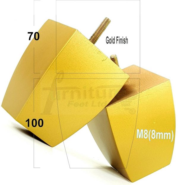 4x CHAIR REPLACEMENT BLOCK WOODEN SETTEE LEGS 100mm High FURNITURE FEET M8(8mm) - Image 27
