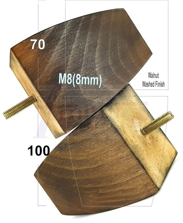 4x CHAIR REPLACEMENT BLOCK WOODEN SETTEE LEGS 100mm High FURNITURE FEET M8(8mm) - Image 16