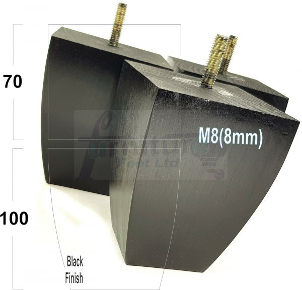 4x CHAIR REPLACEMENT BLOCK WOODEN SETTEE LEGS 100mm High FURNITURE FEET M8(8mm) - Image 11
